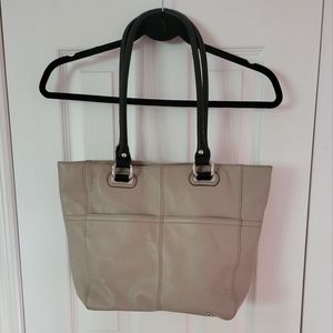 Tignanello Taupe Leather Purse